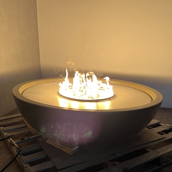 The Outdoor Plus 60" Sedona Concrete Gas Fire Pit (Chestnut) - Clearance