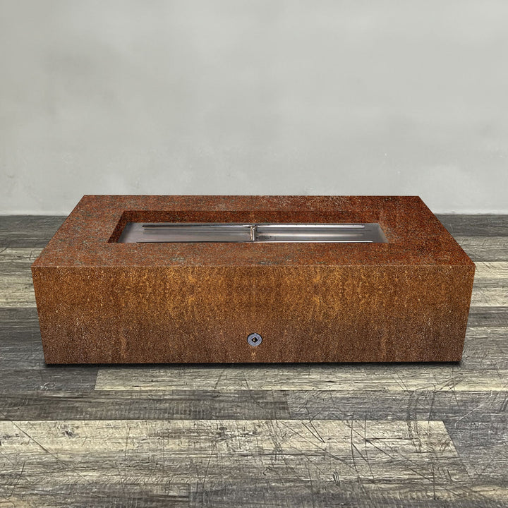 60" x 32" Rectangle Gravity Corten Steel Fire Pit by Starfire Designs