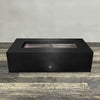 60" x 32" Rectangle Gravity Powder Coated Steel Fire Pit - Propane Gas Hardline - 110V Electronic Ignition System - Black Hammertone by Starfire Designs