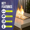 1/2" Gold Reflective Fire Glass by American Fire Products