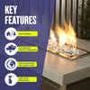 1/2" StarFire Reflective Fire Glass by American Fire Products