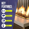 1/2" Clear Fire Glass by American Fire Products