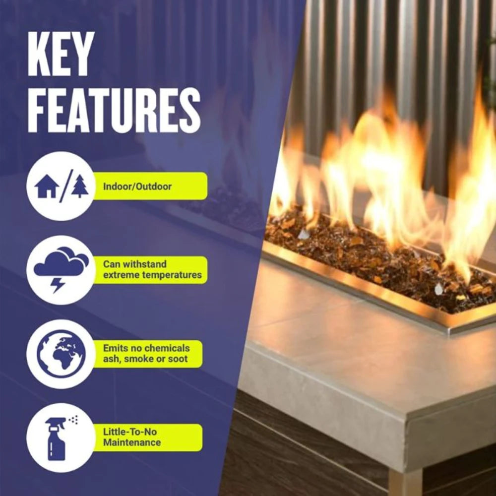 1/2" Clear Fire Glass by American Fire Products