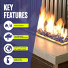 1/2" Cobalt Reflective Fire Glass by American Fire Products