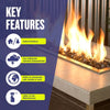 1/2" Gray Fire Glass by American Fire Products