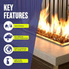 1/2" Copper Fire Glass by American Fire Products
