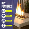1/2" Black Reflective Fire Glass by American Fire Products
