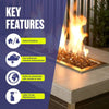 1/2" Copper Reflective Fire Glass by American Fire Products