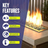 1/2" Evergreen Reflective Fire Glass by American Fire Products