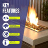 1/2" Bronze Reflective Fire Glass by American Fire Products