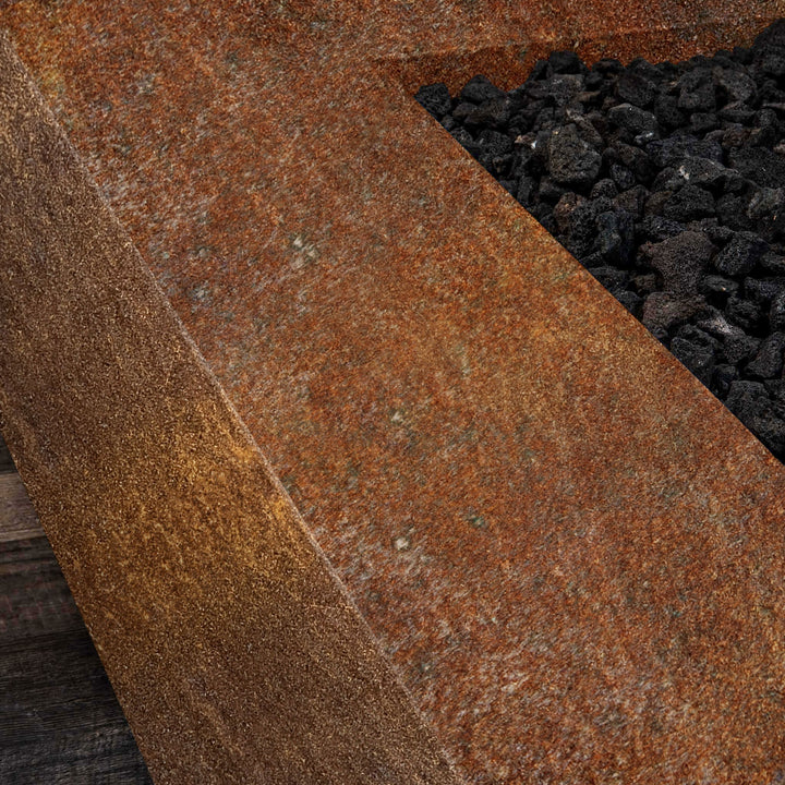 72" x 38" Rectangle Gravity Corten Steel Fire Pit by Starfire Designs