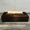 72" x 38" Rectangle Gravity Powder Coated Steel Fire Pit - Propane Gas Hardline - by Starfire Designs