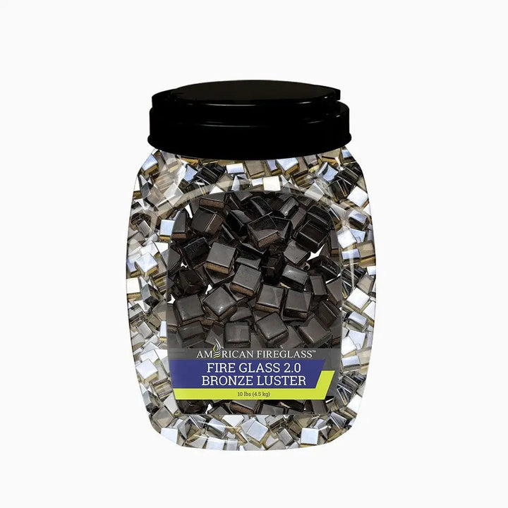 1/2" Bronze Luster Fire Glass 2.0 Cubes by American Fire Products