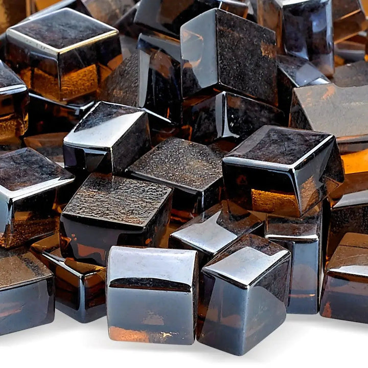 1/2" Copper Luster Fire Glass 2.0 Cubes by American Fire Products