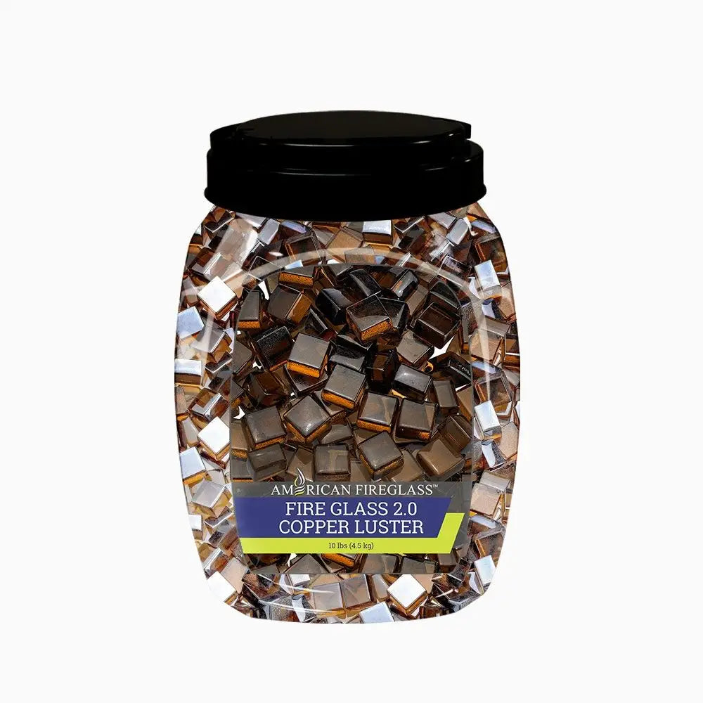 1/2" Copper Luster Fire Glass 2.0 Cubes by American Fire Products