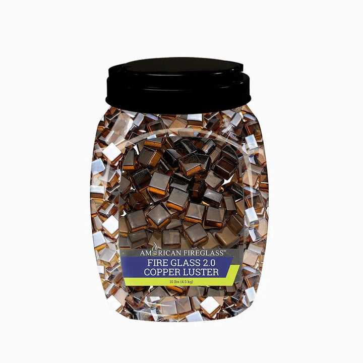 1/2" Copper Luster Fire Glass 2.0 Cubes by American Fire Products