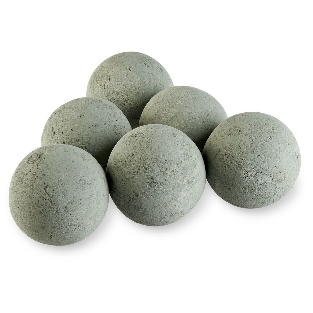 4" Cape Gray Lite Stone Fire Balls - Set of 6 by American Fire Products
