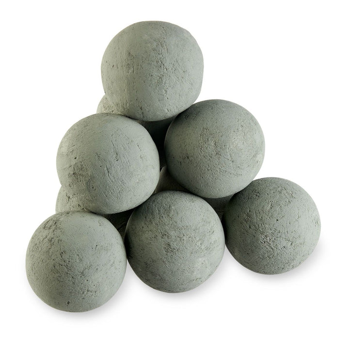 4" Cape Gray Lite Stone Fire Balls - Set of 6 by American Fire Products