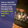 4" Cape Gray Lite Stone Fire Balls - Set of 6 by American Fire Products