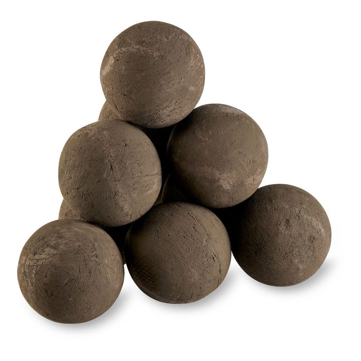4" Thunder Gray Lite Stone Fire Balls - Set of 6 by American Fire Products