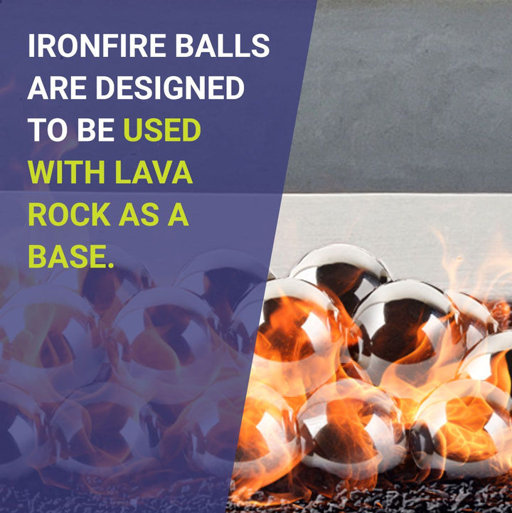 4" Stainless Steel Iron Fire Balls - Set of 6 by American Fire Products