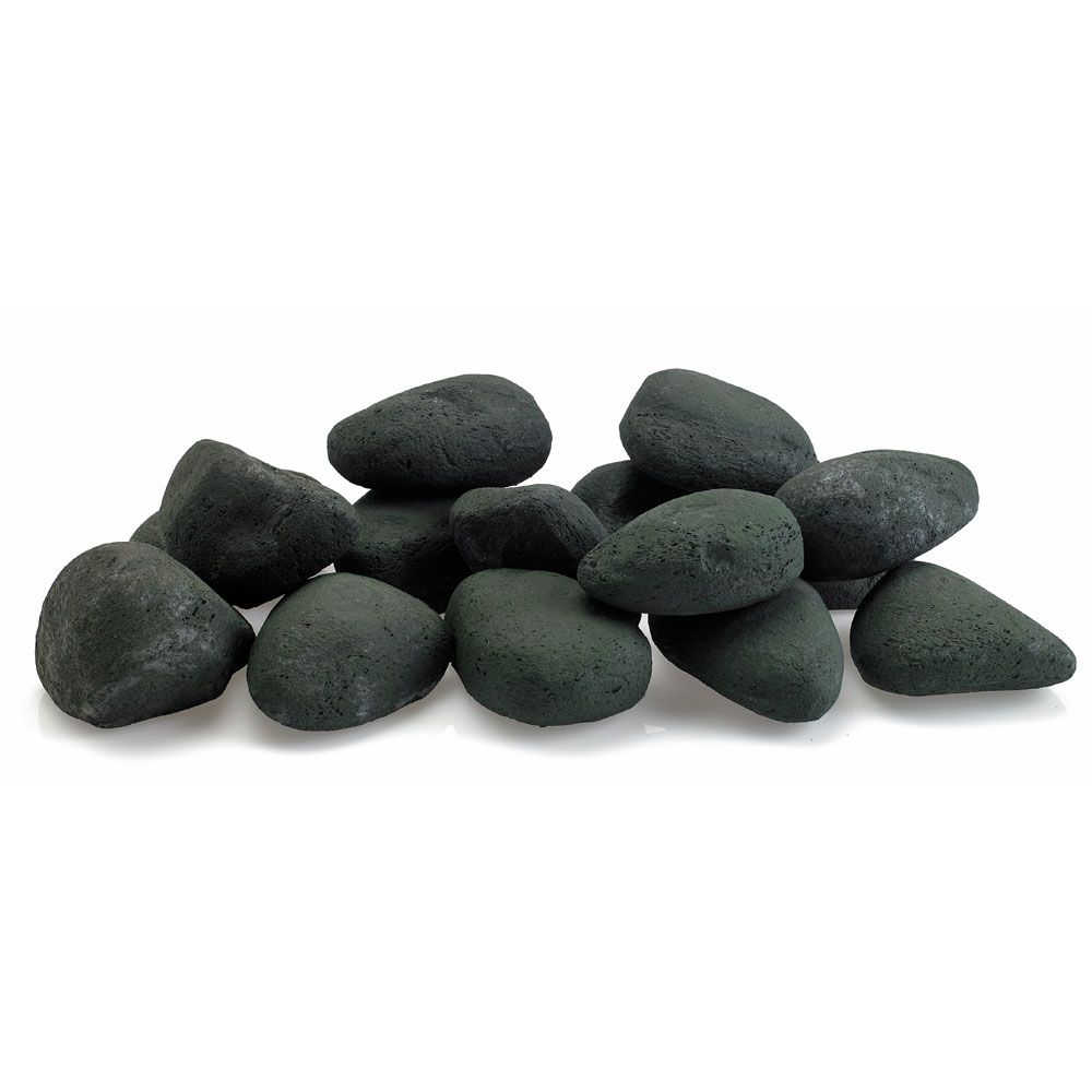 Matte Black Lite Stones - Set of 15 by American Fire Products