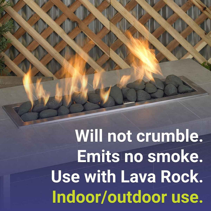 Matte Black Lite Stones - Set of 15 by American Fire Products
