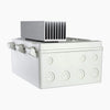 Side-angled product shot of the Bromic wireless 1-Channel adjustable dimmer control, highlighting its sleek aluminum fins for improved cooling and performance.