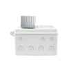 Front-side angle of the Bromic Affinity Smart-Heat 1-Channel Dimmer showcasing the vertical cooling fins and compact weather-resistant design.