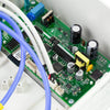 “Detailed macro view of Bromic’s 2-Channel Smart-Heat circuit board, highlighting electronic components and premium build quality for dependable outdoor heater operation.”