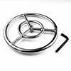 Athena Fire Glass 12-Inch Fire Ring Burner shown with installation tool, providing a clear view of the connection point and user-friendly setup for both professionals and DIY enthusiasts.