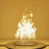 Close-up of the 18-Inch Athena Fire Glass Fire Ring Burner generating a steady, bright flame pattern, perfect for outdoor gas fire pits and custom fire features.