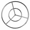 Top-down photo of the Athena Fire Glass 24-Inch Fire Ring Burner illustrating its dual circular rings for optimal flame distribution and full fire coverage.
