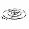 Athena Fire Glass 30-Inch Fire Ring Burner shown with included installation tool and reducer fitting, highlighting ease of setup for natural gas or propane systems.