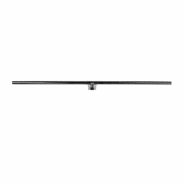 Straight front view of the Athena Fire Glass 36-Inch Linear T-Burner, made from high-grade stainless steel for superior durability and consistent flame performance.