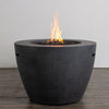 42" Round Beton Concrete (GFRC) Gas Fire Bowl with Hidden Propane Tank - Graphite by Starfire Designs