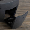 42" Round Beton Concrete (GFRC) Gas Fire Bowl with Hidden Propane Tank - Graphite by Starfire Designs