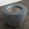 42" Round Beton Concrete (GFRC) Gas Fire Bowl with Hidden Propane Tank - Natural Gray by Starfire Designs