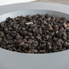 42" Round Beton Concrete (GFRC) Gas Fire Bowl with Hidden Propane Tank - Natural Gray by Starfire Designs