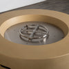 42" Round Beton Concrete (GFRC) Gas Fire Bowl with Hidden Propane Tank - Sand by Starfire Designs