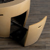 42" Round Beton Concrete (GFRC) Gas Fire Bowl with Hidden Propane Tank - Sand by Starfire Designs