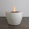 42" Round Beton Concrete (GFRC) Gas Fire Bowl with Hidden Propane Tank - White by Starfire Designs