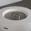 42" Round Beton Concrete (GFRC) Gas Fire Bowl with Hidden Propane Tank - White by Starfire Designs