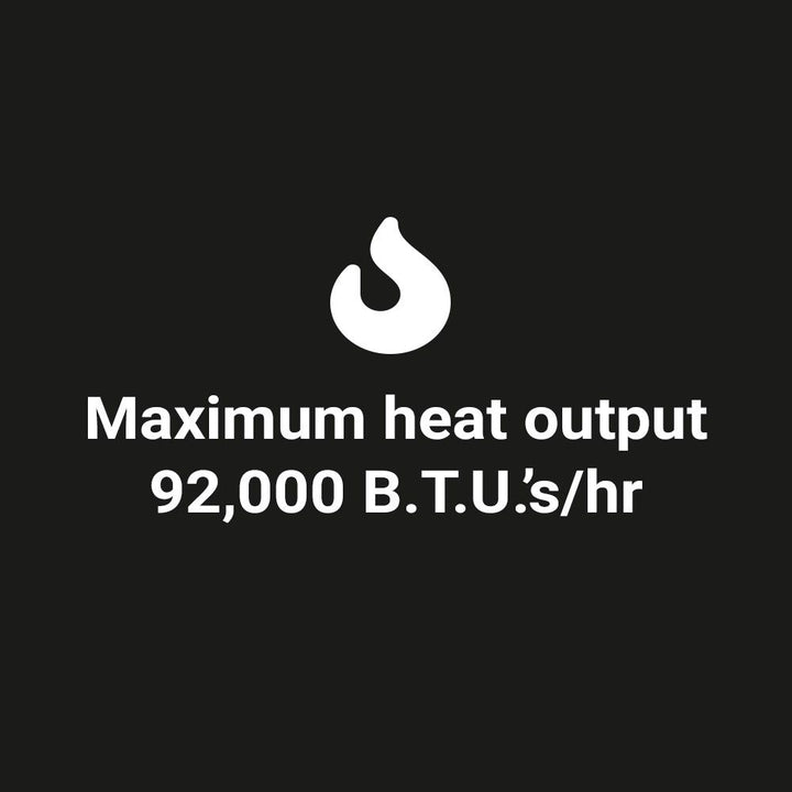 12” Double-Ring Black Steel Burner with a 1/2" Inlet