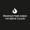 18” Double-Ring Black Steel Burner with a 1/2" Inlet