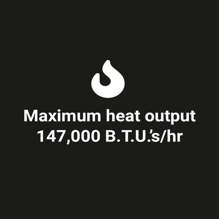 18” Double-Ring Black Steel Burner with a 1/2" Inlet