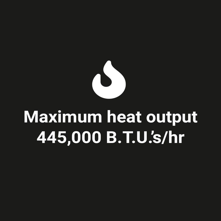 30” Triple-Ring Black Steel Burner with a 3/4" Inlet