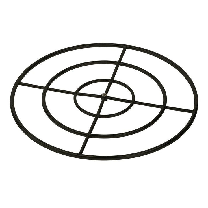 36” Triple-Ring Black Steel Burner with a 3/4" Inlet