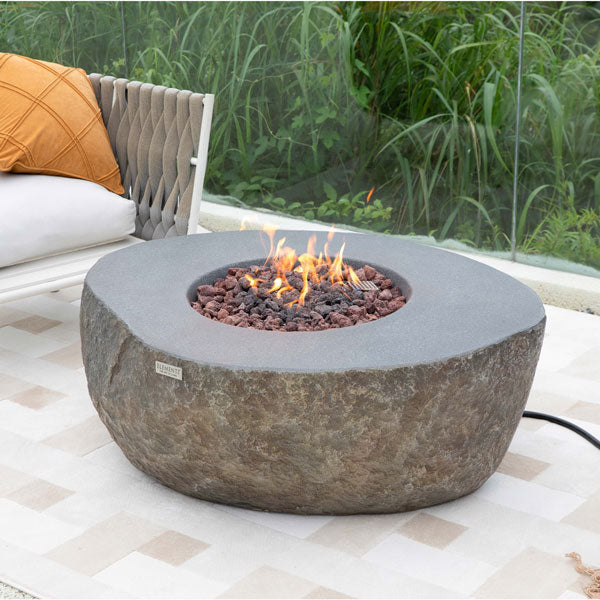 43" x 35" Boulder Fire Pit by Elementi
