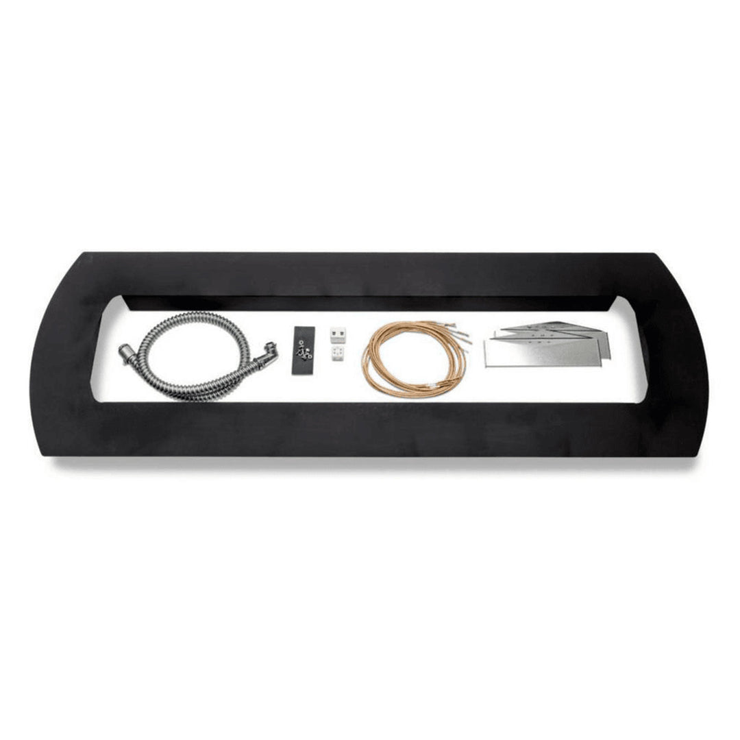 Product view of the Bromic Ceiling Recess Kit for Tungsten Electric Heater, featuring a modern black frame with integrated mounting hardware for a clean, recessed ceiling fit.